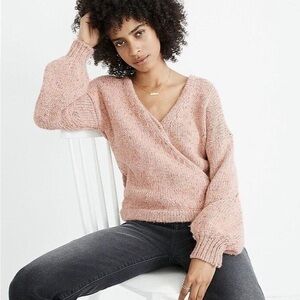 Madewell Blush V-Neck Sweater